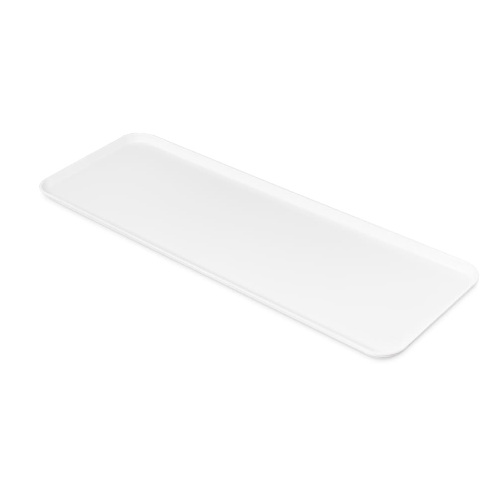 028-1030FMT301 Rectangular Market Tray - 30" x 10 7/16" Fiberglass, Pearl White