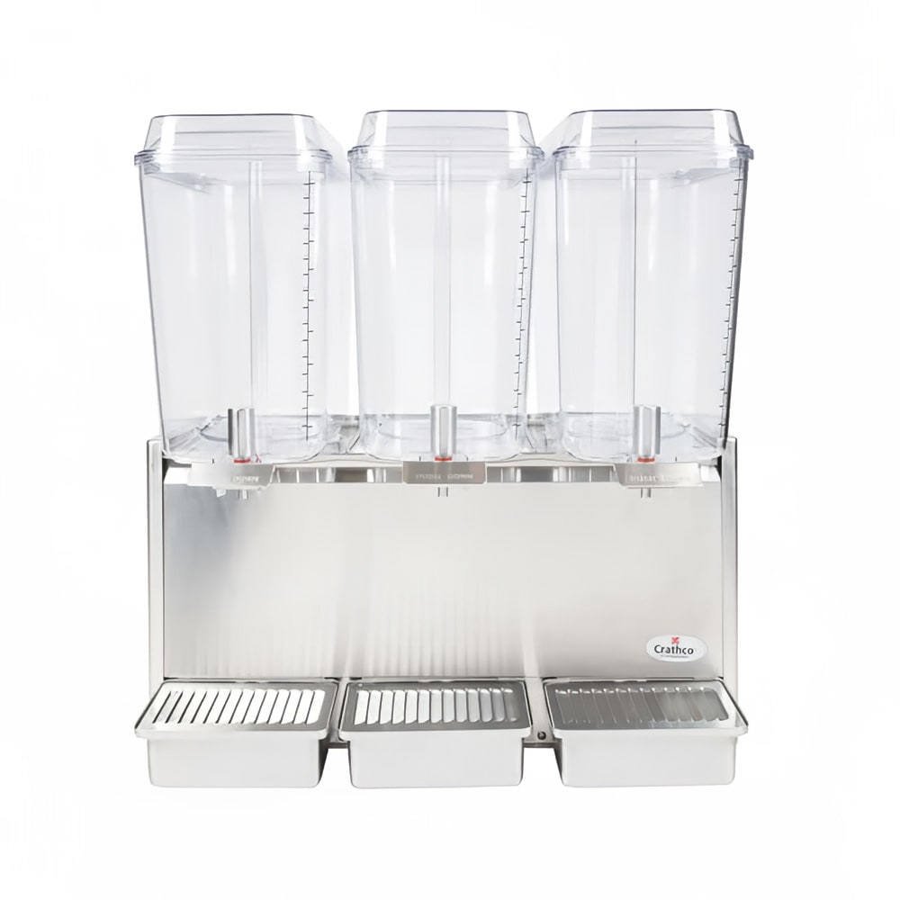 Crathco D35-3 Refrigerated Drink Dispenser w/ (3) 5 gal Bowls, Pre Mix, 115v