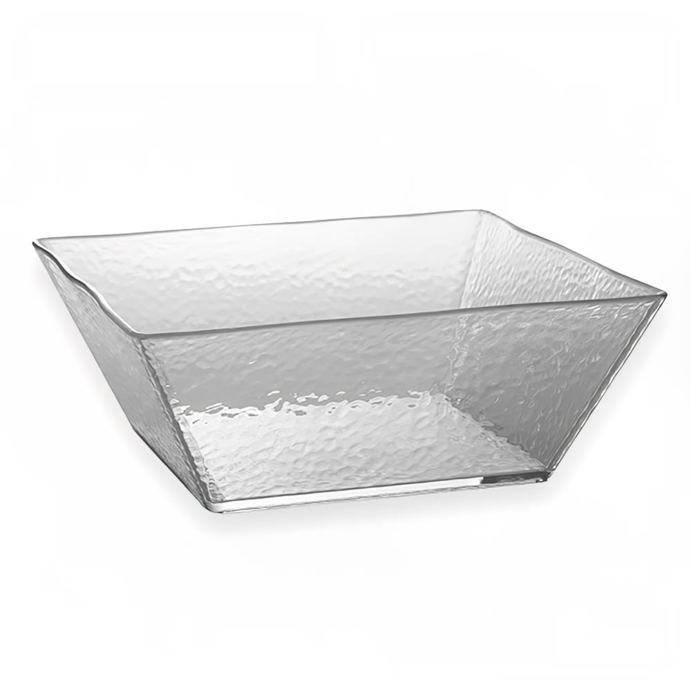 166-CRGSQ117 12" Square Rain Bowl, 228 oz, Styrene, Clear