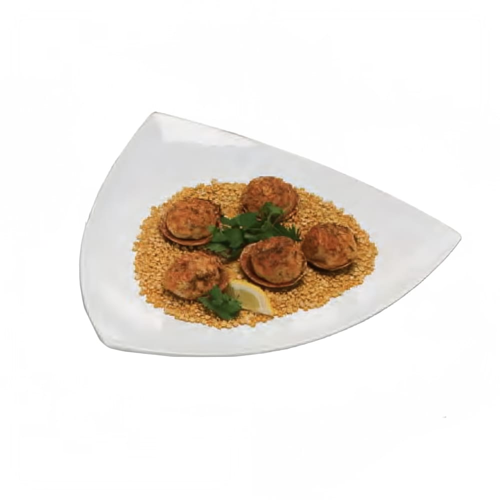 166-MEL44 17" Triangular Endurance Plate - Melamine, White