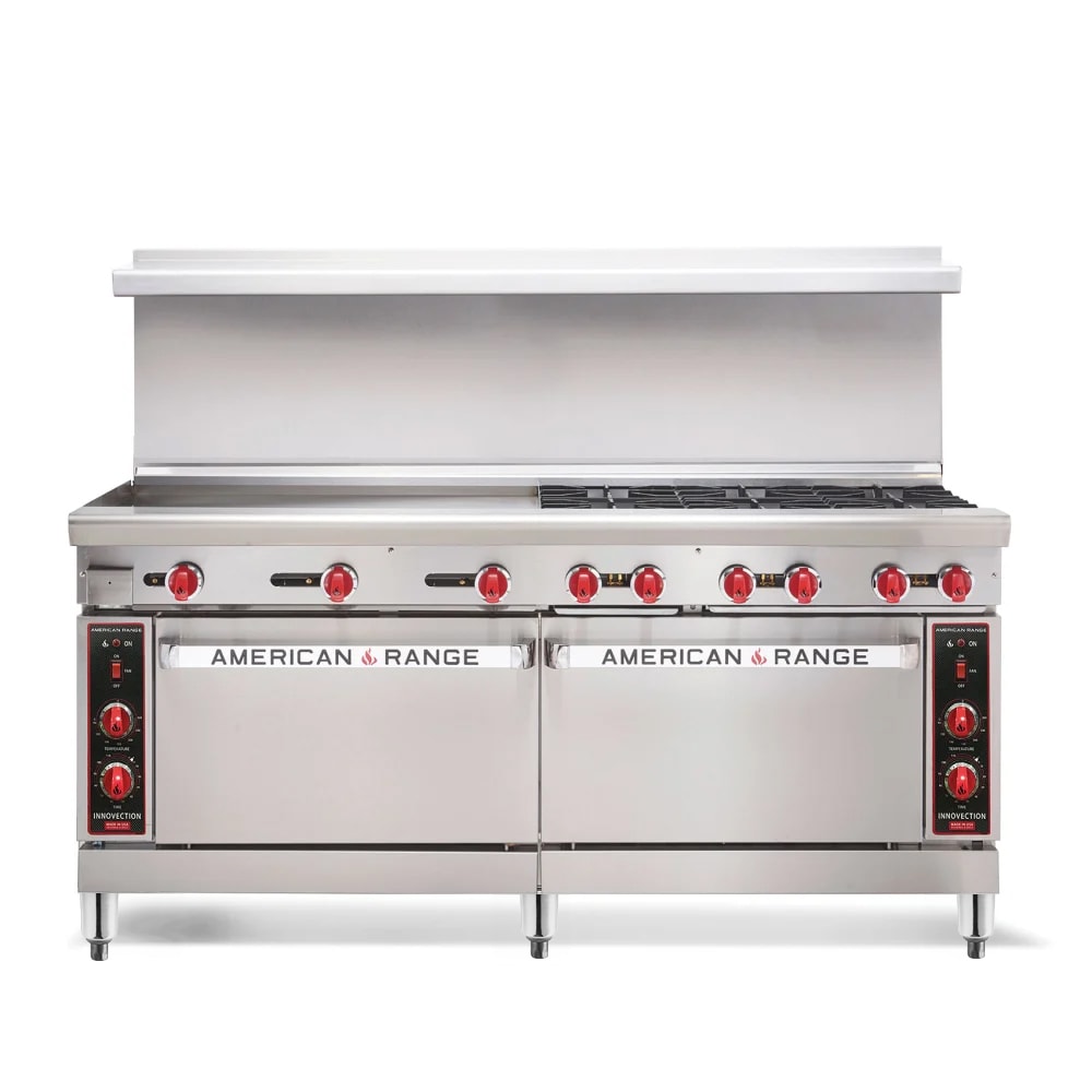 386-AR12CCNG 72" 12 Burner Gas Range w/ (2) Convection Ovens, Natural Gas