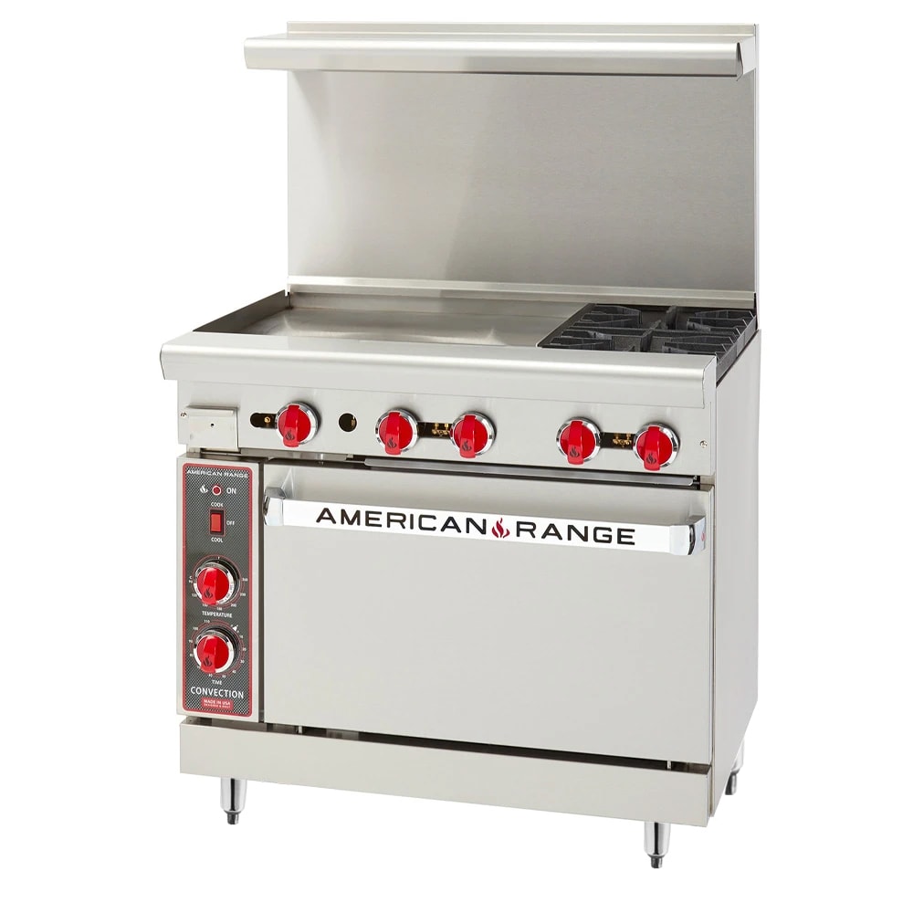 386-AR24G2BNG 36" 2 Burner Gas Range w/ Griddle & Standard Oven, Natural Gas