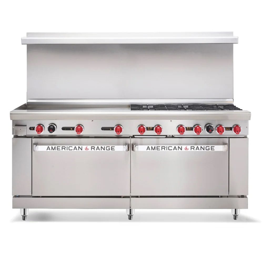 386-AR72GLP 72" Gas Range w/ Griddle & (2) Standard Ovens, Liquid Propane