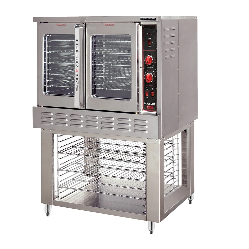 386-M1GNG Bakery Depth Single Full Size Natural Gas Convection Oven - 80,000 BTU