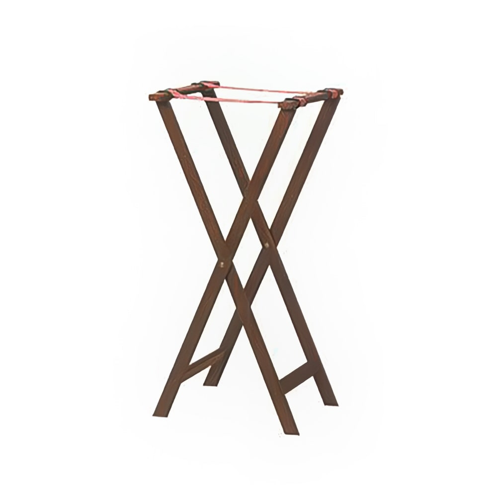 166-WTSM38 38" Folding Tray Stand w/ Nylon Strap, Mahogany