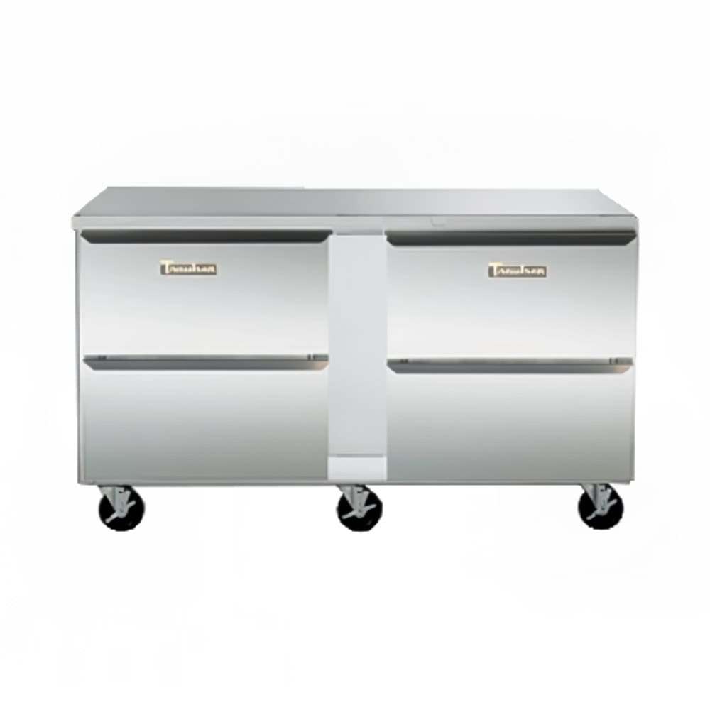 206-UHT60DD 60" W Undercounter Refrigerator w/ (2) Sections & (4) Drawers, 115v