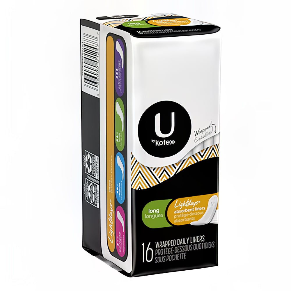 666-559567 U by Kotex® Pantiliner - Long, Unscented