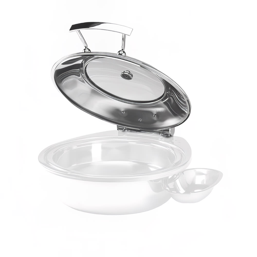 CookTek RSCG01 Large Round Chafer Replacement Lid, Stainless & Glass