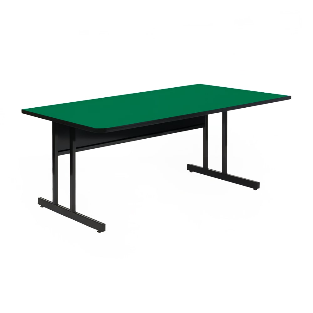 228-CS243639 26" Desk Height Work Station w/ 1 1/4" Top, 36" x 24", Green/Bla...