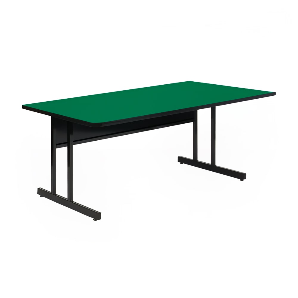 228-CS244839 26" Desk Height Work Station w/ 1 1/4" Top, 48" x 24", Green/Bla...