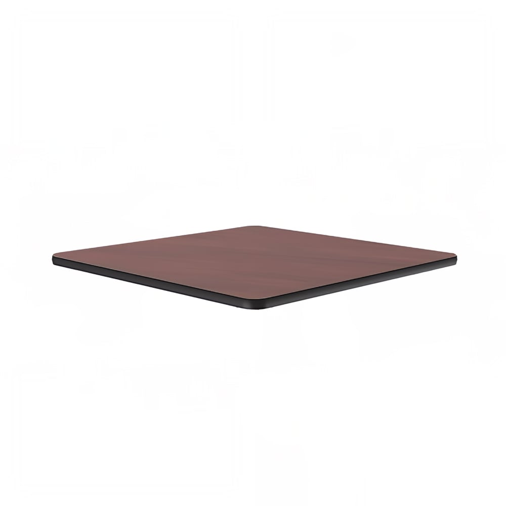 228-CT30S20 30" Square Cafe Breakroom Table Top, 1 1/4" High Pressure, Mahogany