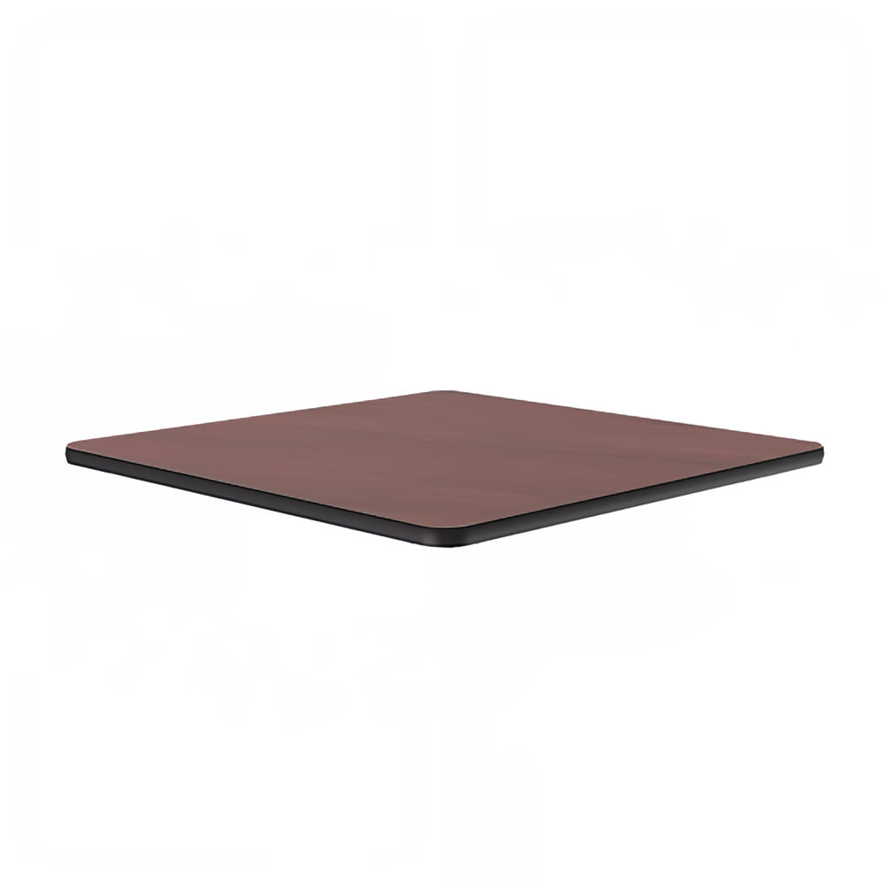 228-CT36S20 36" Square Cafe Breakroom Table Top, 1 1/4" High Pressure, Mahogany