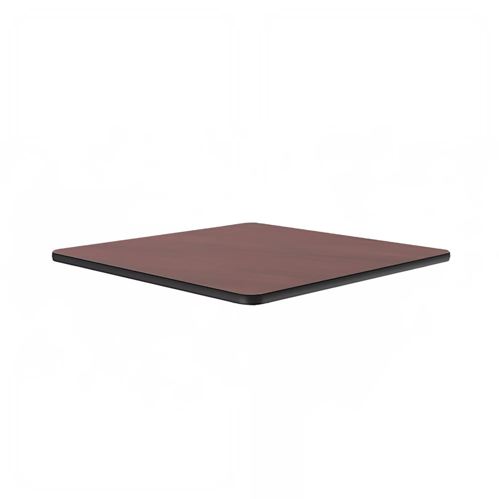 228-CT42S20 42" Square Cafe Breakroom Table Top, 1 1/4" High Pressure, Mahogany