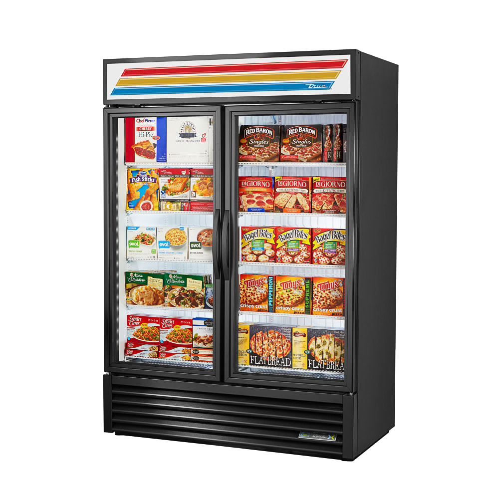 598-GDM49FFLXHCTSLB 54 1/8" GDM Series Two Section Glass Door Merchandiser - (2) Left/Right...