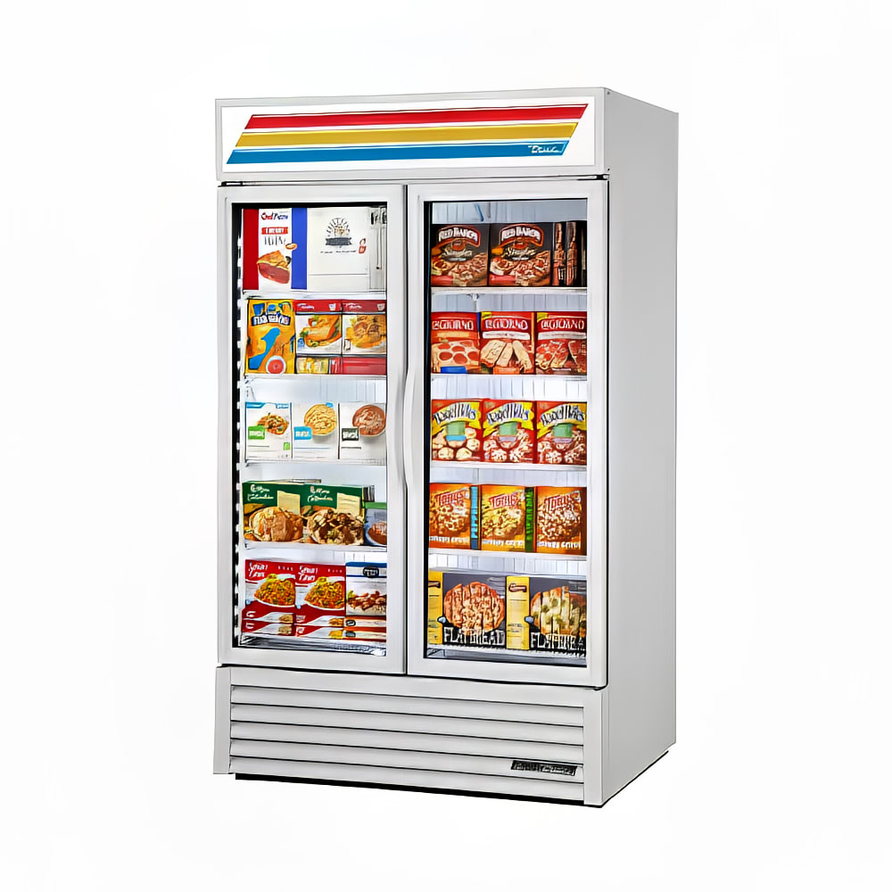 598-GDM43FFLXHCTSLW 47 1/8" GDM Series Two Section Glass Door Merchandiser - (2) Left/Right...