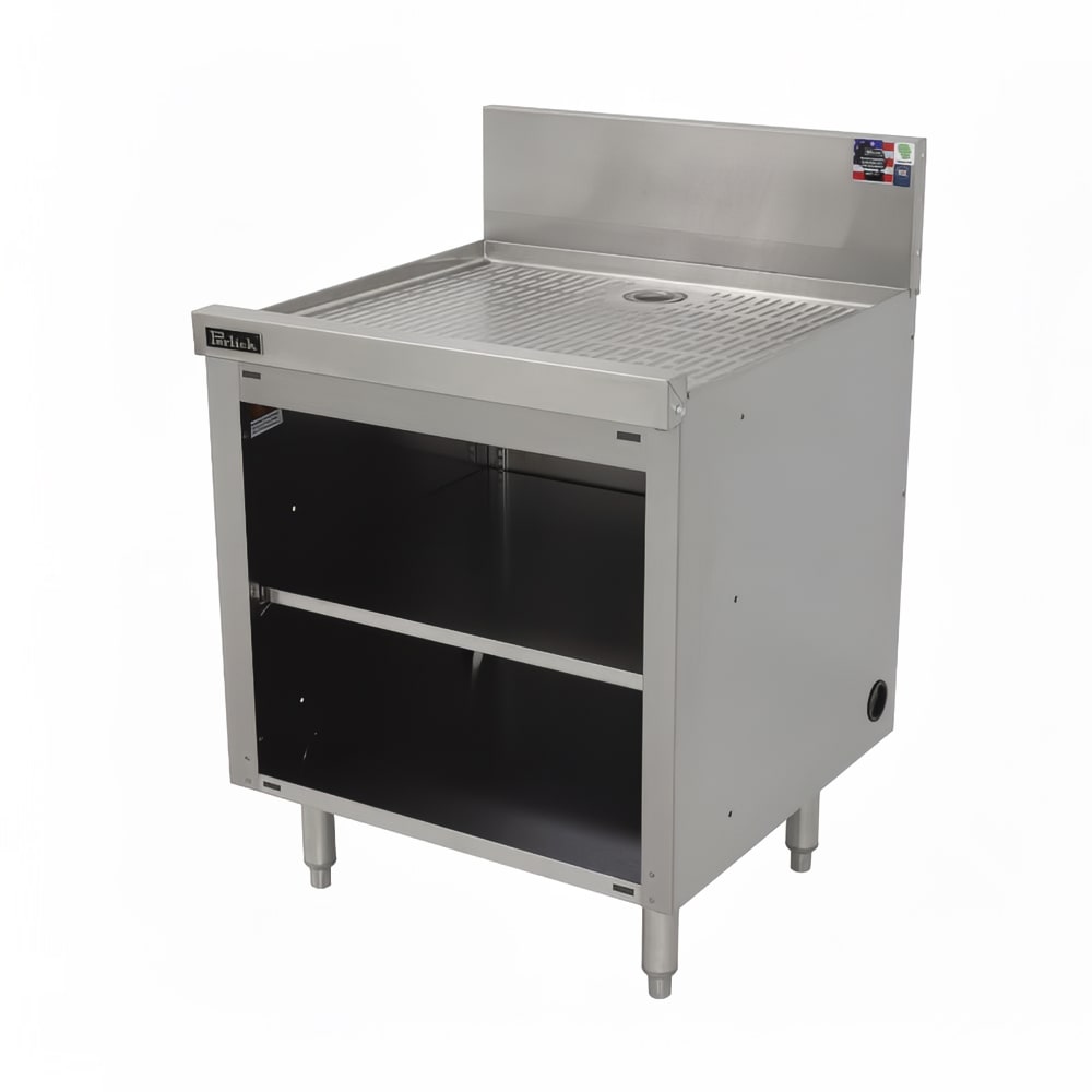 199-SC2418 24" Storage Cabinet w/ Open Base, Shelves, Stainless