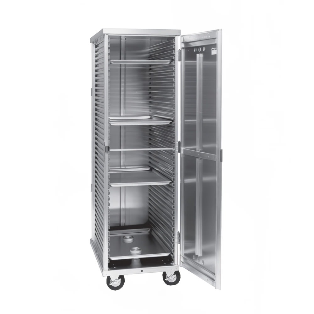 546-102ST1841E Full Height Non-Insulated Mobile Heated Cabinet w/ (38) Pan Capacity, Canned Fuel