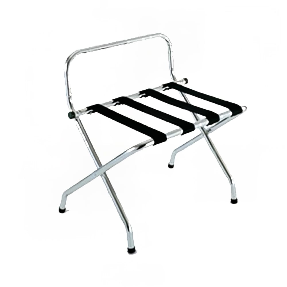 202-1055CBL Metal Luggage Rack w/ 2 1/4" Black Poly Straps - 24 1/4"W x 16"D x 26...