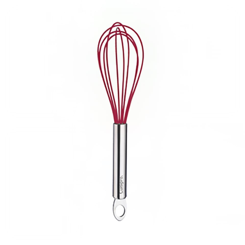 177-74698805 8" Silicone Egg Whisk, Red
