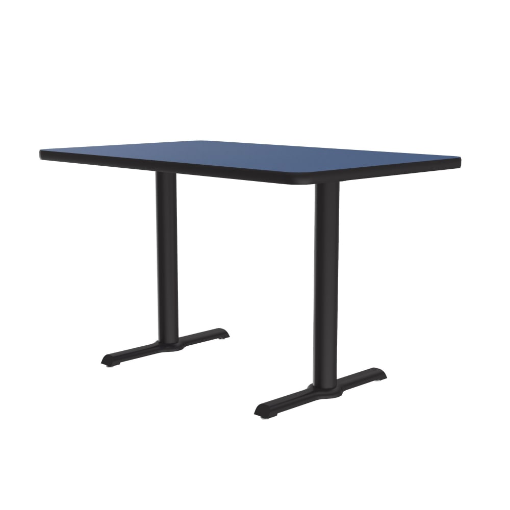 228-BTT304837 Rectangular Dining Height Table w/ Blue Laminate Top - 48"W x 30"D, Cast...