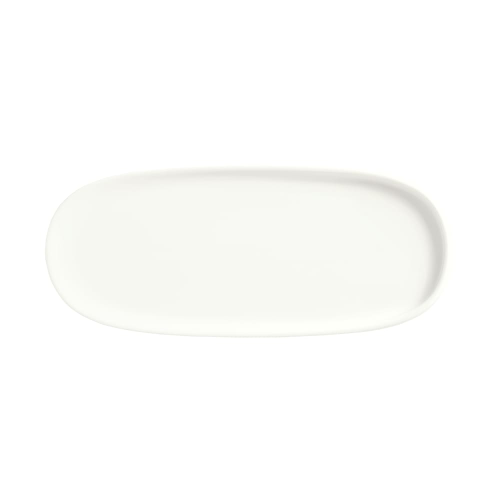 024-905356423 15-1/8" x 5-3/4" Oval Slenda Verve Tray - Porcelain, White Royal Rideau™