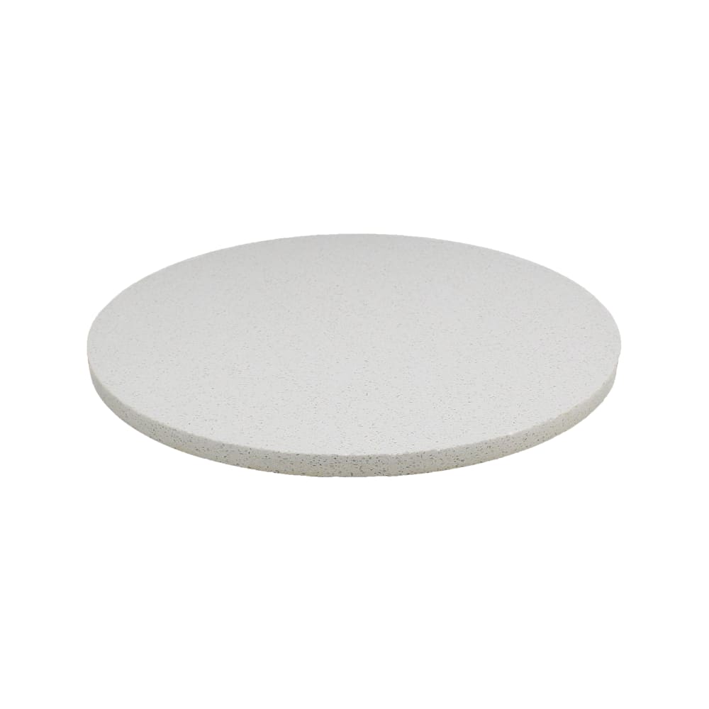 Art Marble 48" Round Quartz Table Top Indoor/Outdoor, Snow White