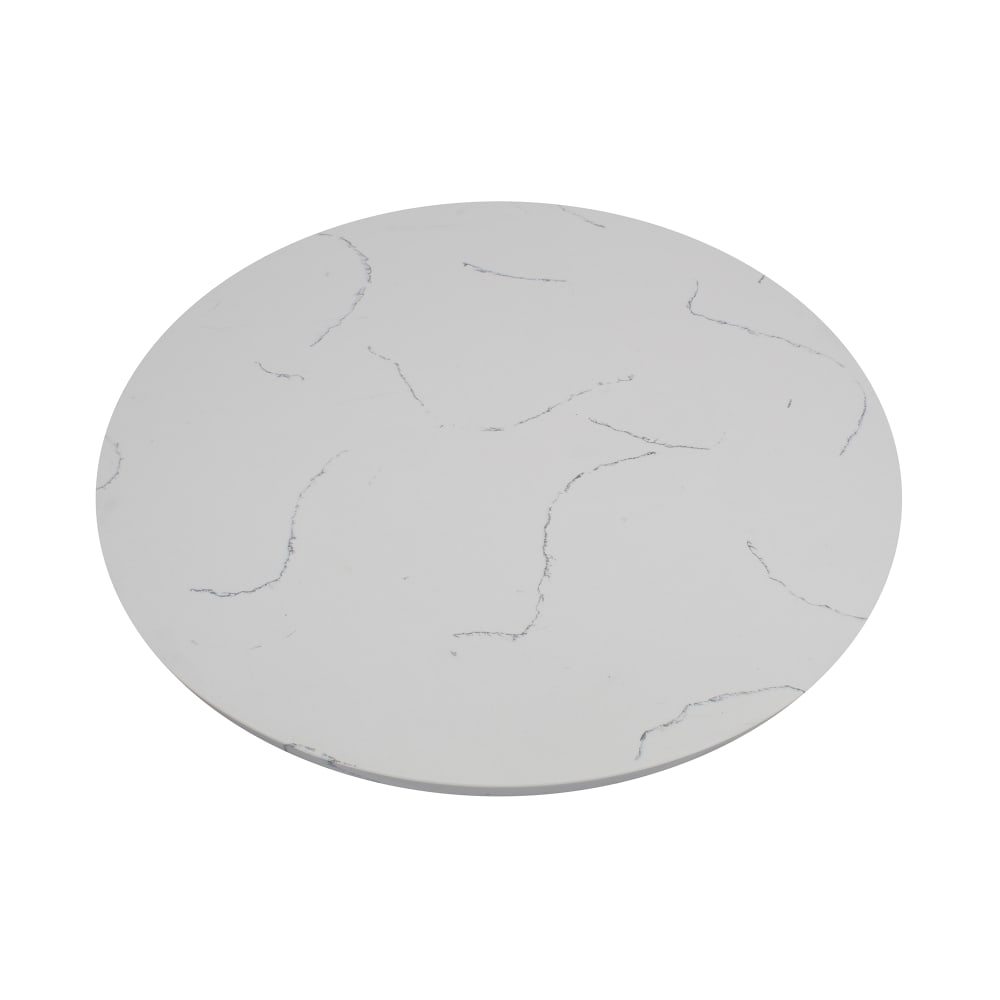 Art Marble Q40148RD 48" Round Quartz Table Top Indoor/Outdoor, Carrera White