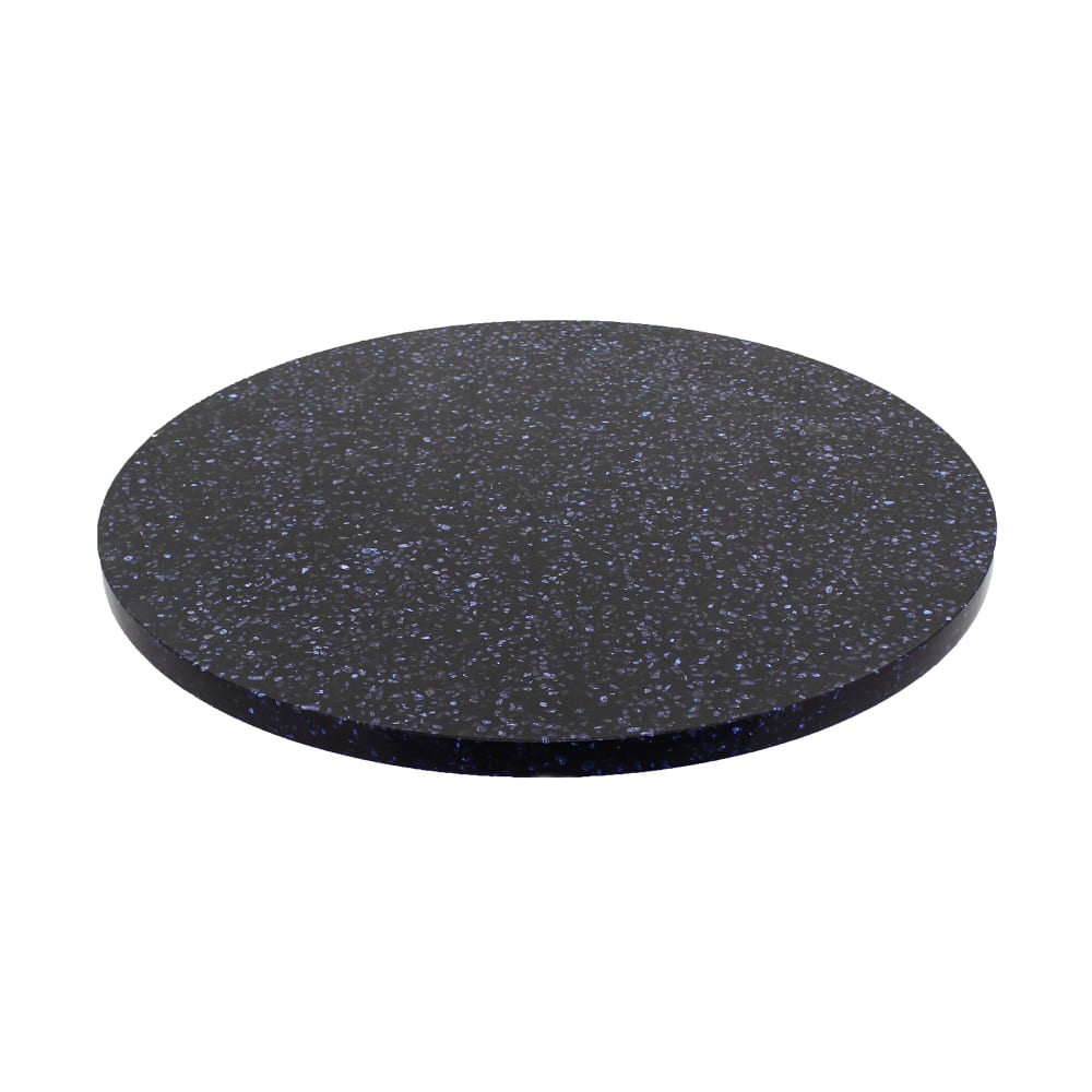 628-Q40924RD 24" Round Quartz Table Top - Indoor/Outdoor, Blue Galaxy