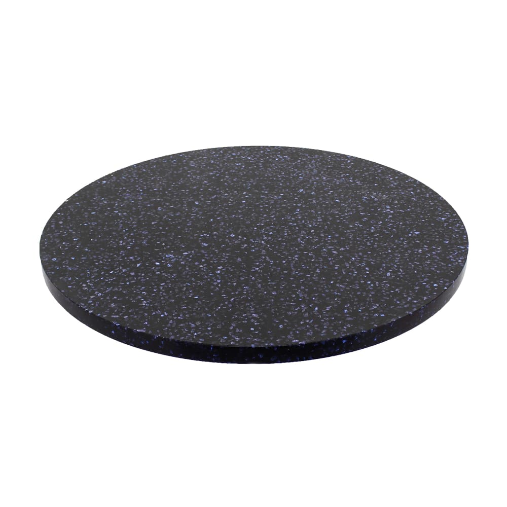 628-Q40930RD 30" Round Quartz Table Top - Indoor/Outdoor, Blue Galaxy