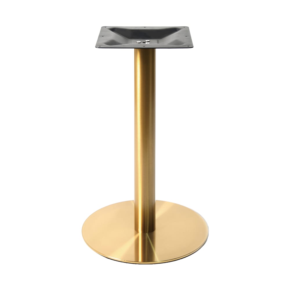 628-G1423H 40 3/4" Bar Height Table Base - Indoor/Outdoor, Stainless Steel, Gold