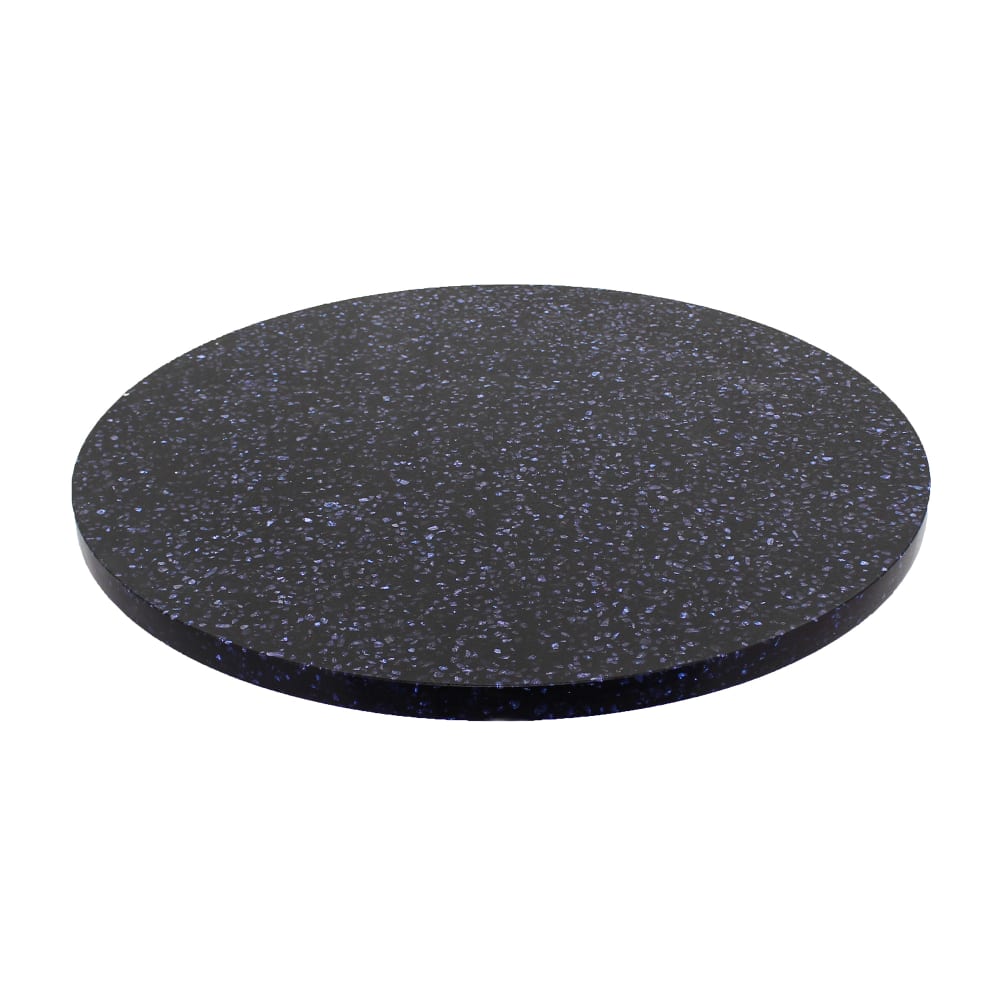 628-Q40948RD 48" Round Quartz Table Top - Indoor/Outdoor, Blue Galaxy