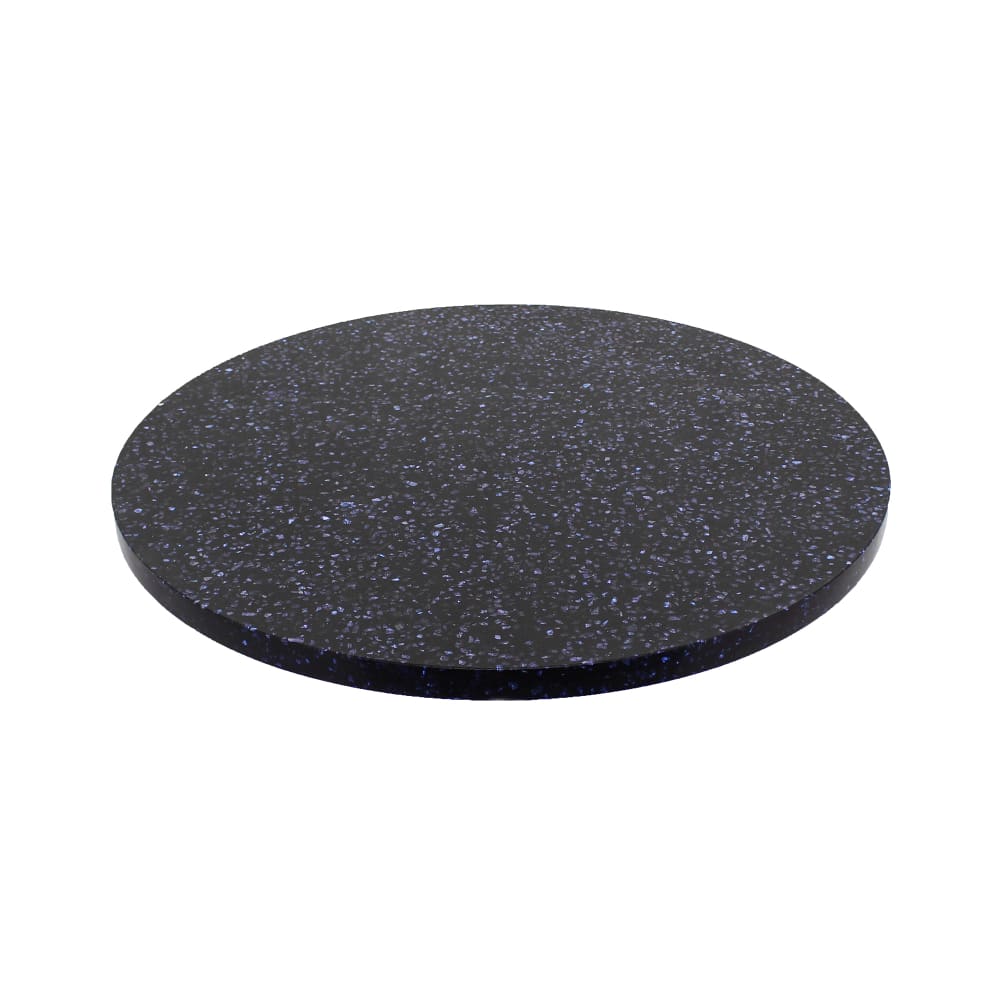 628-Q40954RD 54" Round Quartz Table Top - Indoor/Outdoor, Blue Galaxy