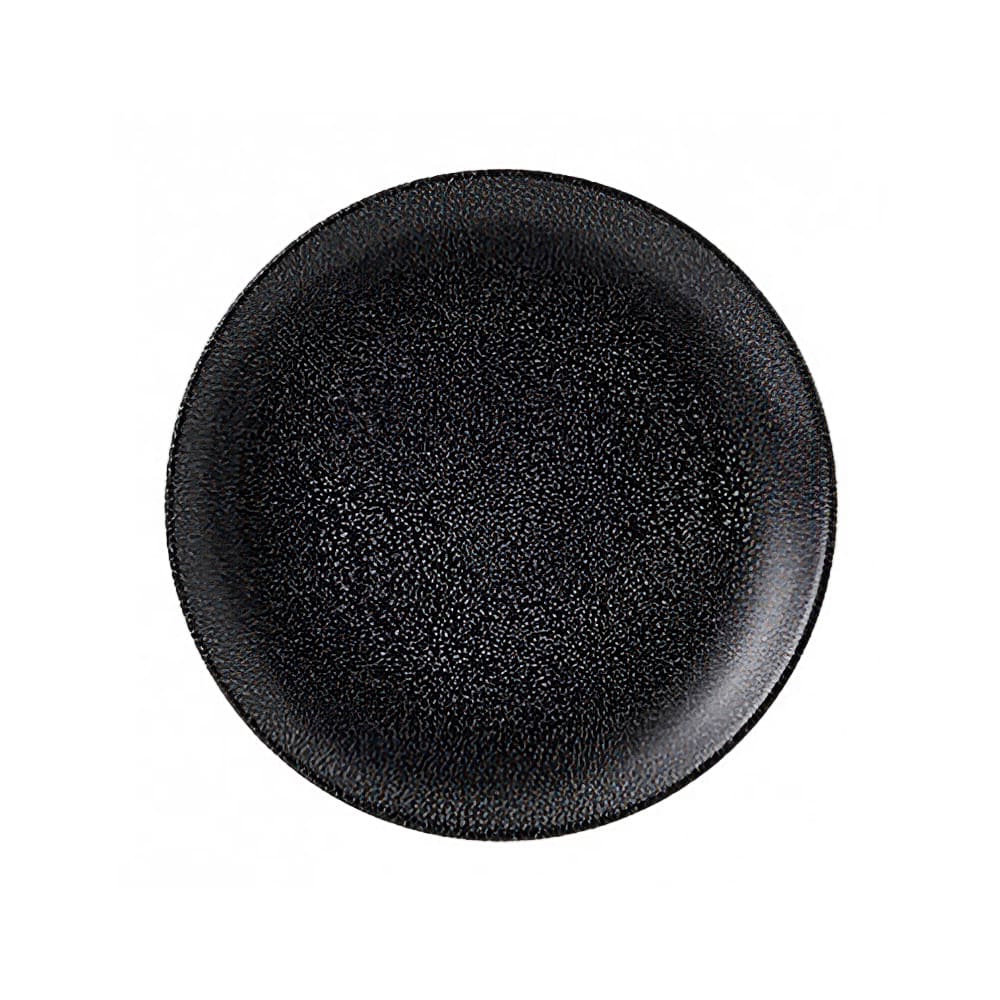 245-EB165 6 3/8" Round Evo Origins Plate - Ceramic, Black
