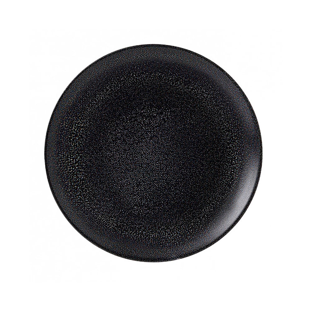 245-EB260 10 3/4" Round Evo Origins Plate - Ceramic, Black