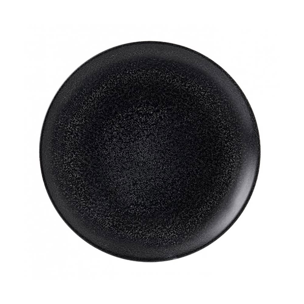 245-EB288 11 5/8" Round Evo Origins Plate - Ceramic, Black