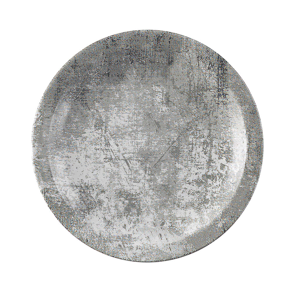 450-FN460 8" Round Maker's Urban Plate - Ceramic, Steel Grey