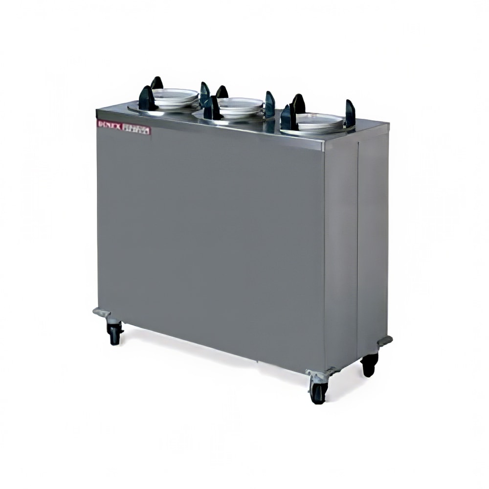 171-DXIDPH3E1200 53 1/2" Heated Mobile Dish Dispenser w/ 3 Columns - Stainless, 120v