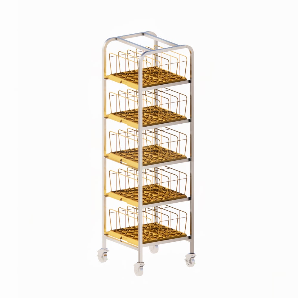 Dinex DXIRDSD950 5 Level Mobile Drying Rack for Dishes