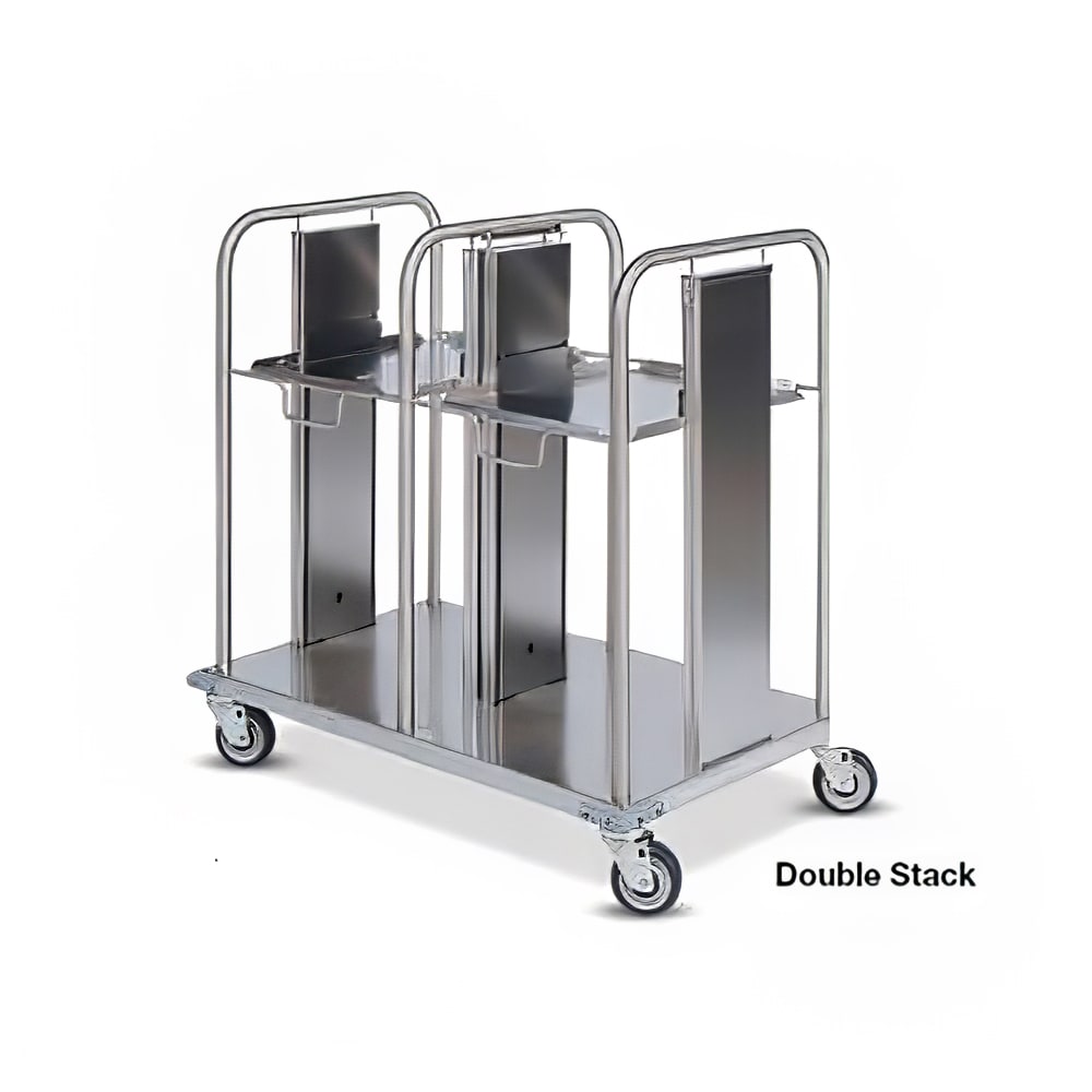 Dinex DXPIDT2S1520 Double Open Mobile Tray Dispenser w/ 300 Tray Capacity, 15" x 20"