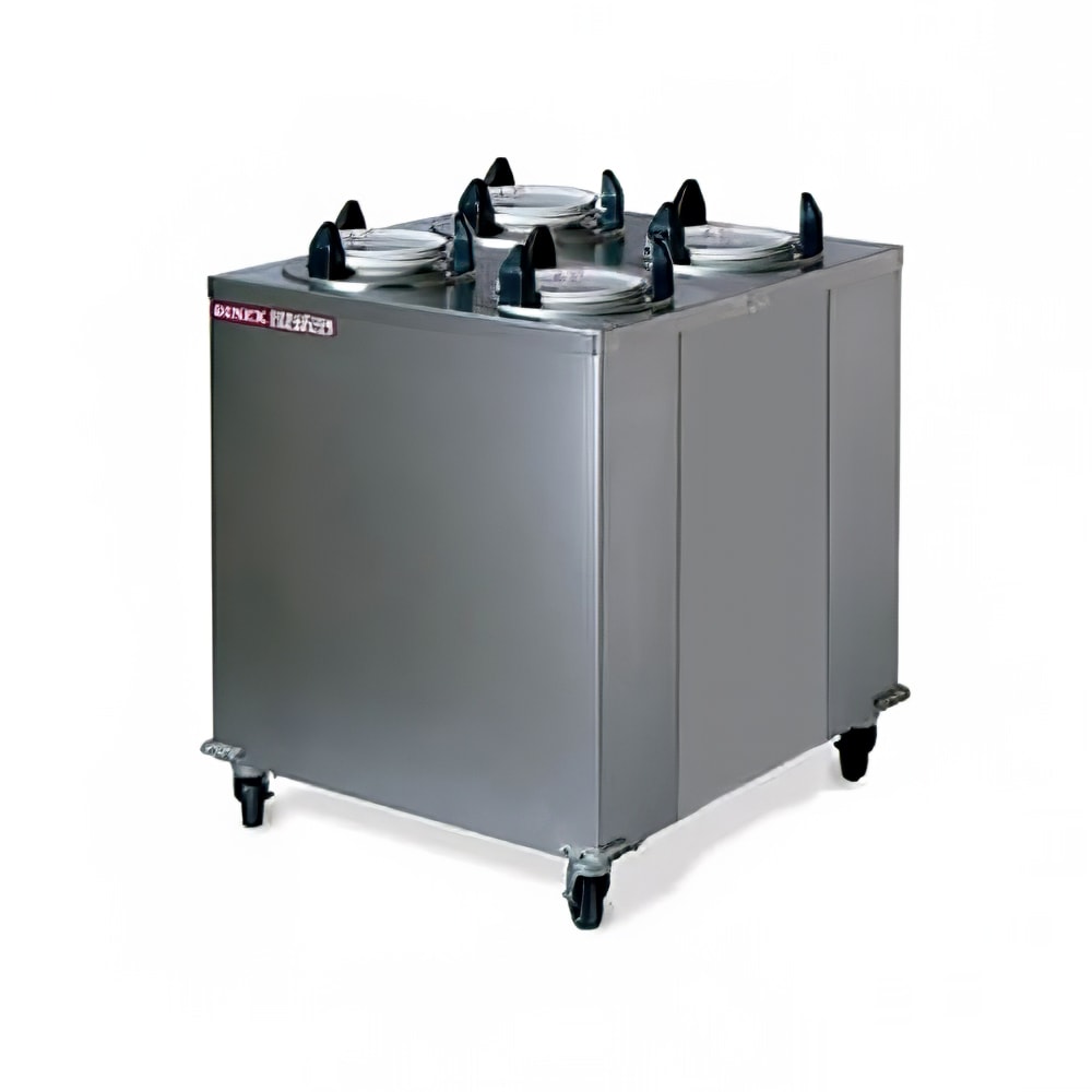 171-DXIDPH4E1200 39" Heated Mobile Dish Dispenser w/ (4) Columns - Stainless, 120v