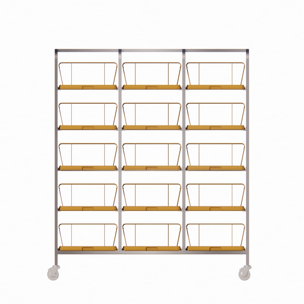 Dinex DXIRDSD9150 5 Level Mobile Drying Rack for Dishes