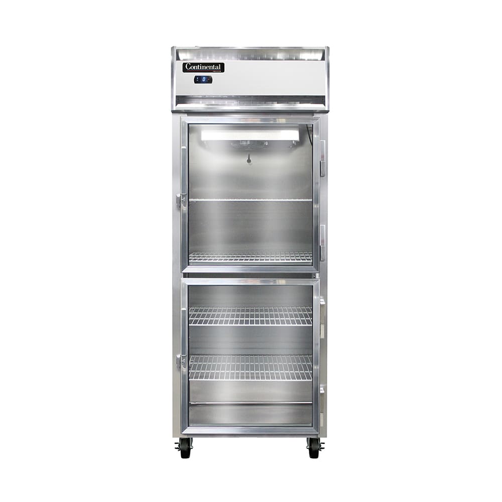 160-1FESNSAGDHD 28 1/2" One Section Reach In Freezer, (2) Right Hinge Glass Doors, 115v