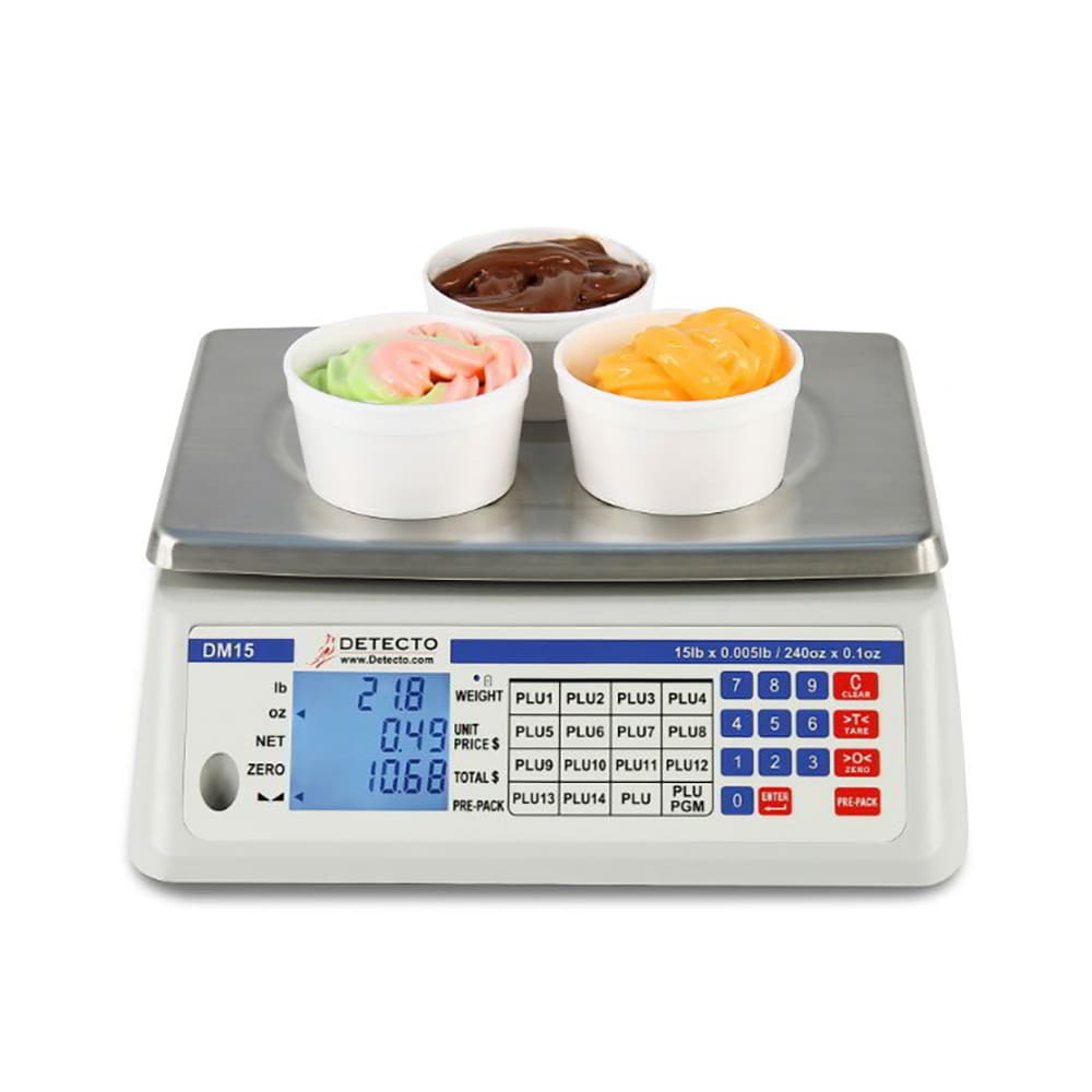 031-DM15 15 lb Price Computing Scale - Front & Back Display, 120v