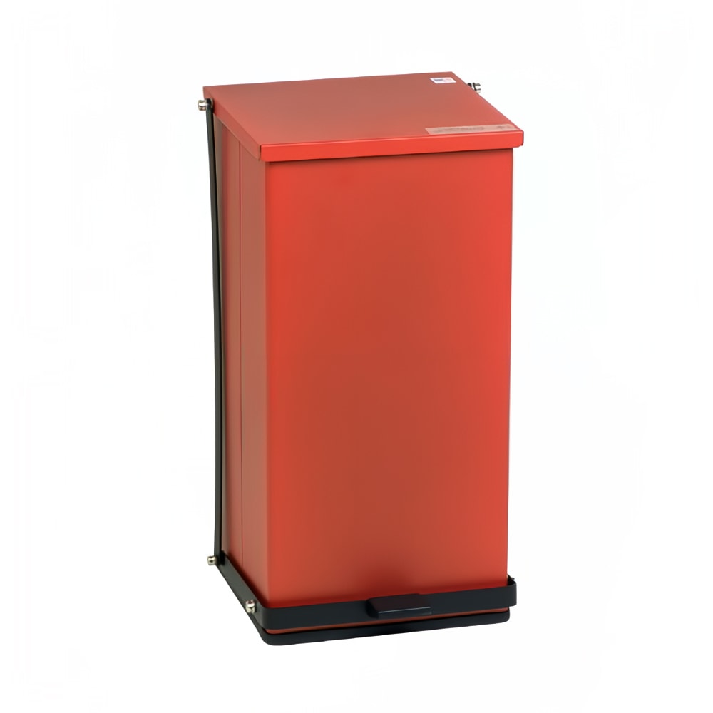 031-P100R 25 gal Rectangle Plastic Step Trash Can, 27 3/4"L x 16 3/4"W x 17 3/4"H,...