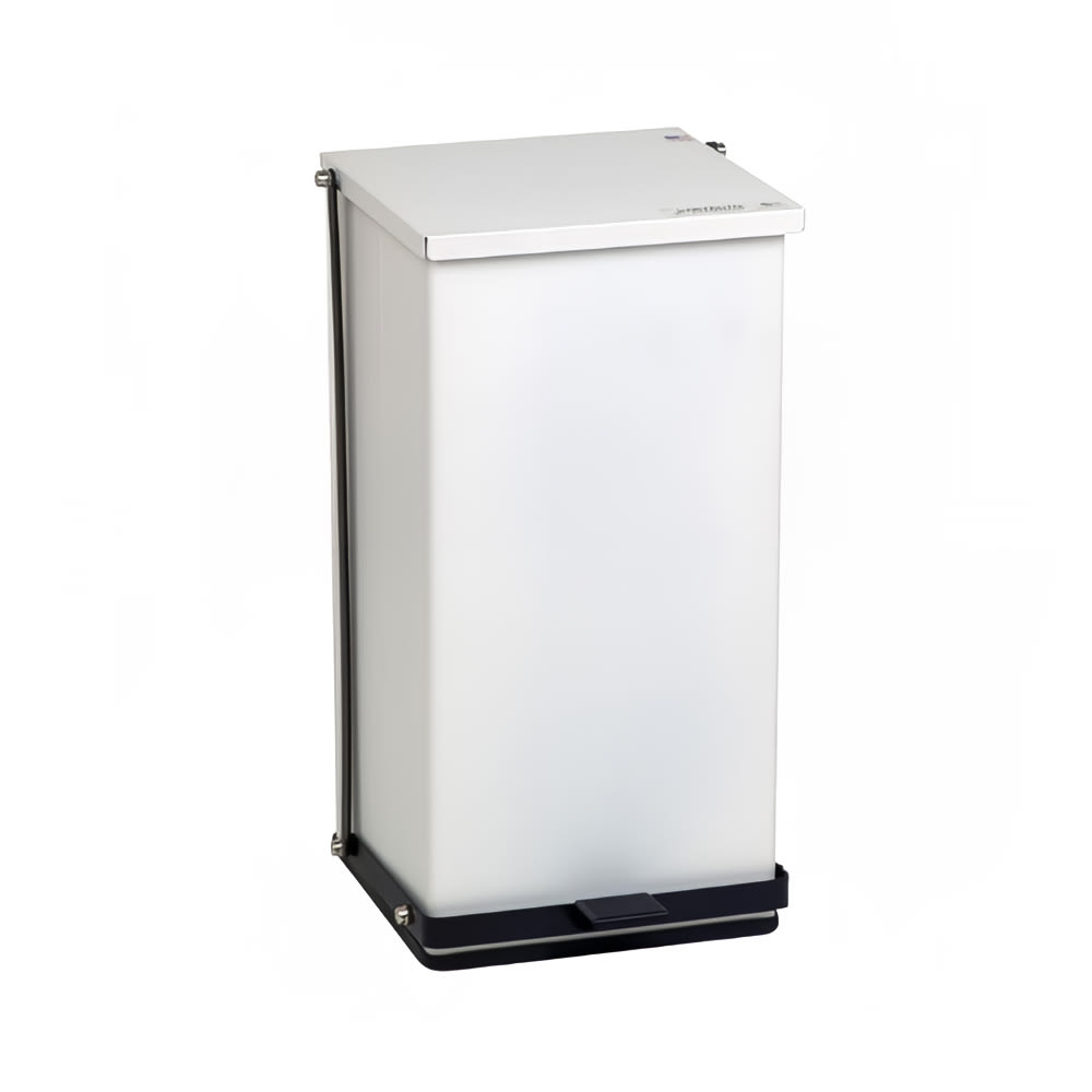 031-P100 25 gal Rectangle Plastic Step Trash Can, 27 3/4"L x 16 3/4"W x 17 3/4"H,...