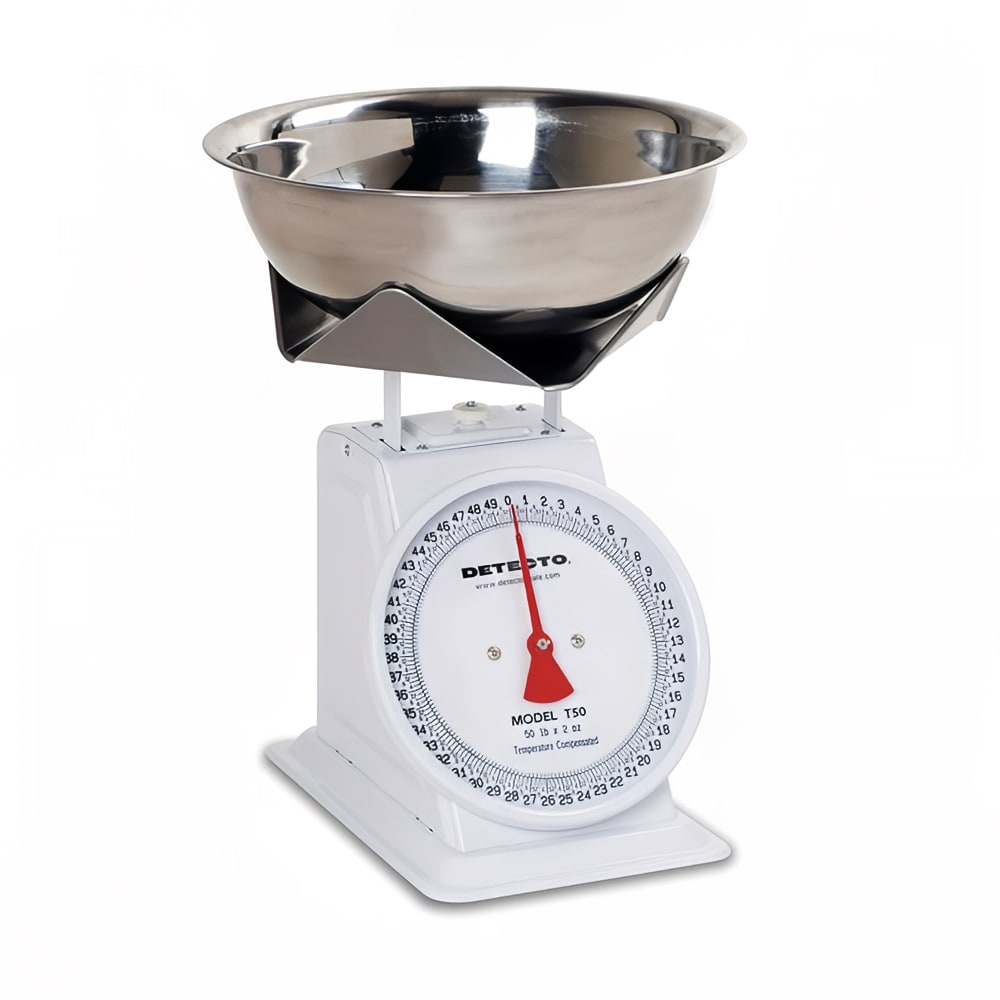 031-T50B Top Loading Dial Portion Scale w/ Stainless Bowl, 50 lb x 2 oz
