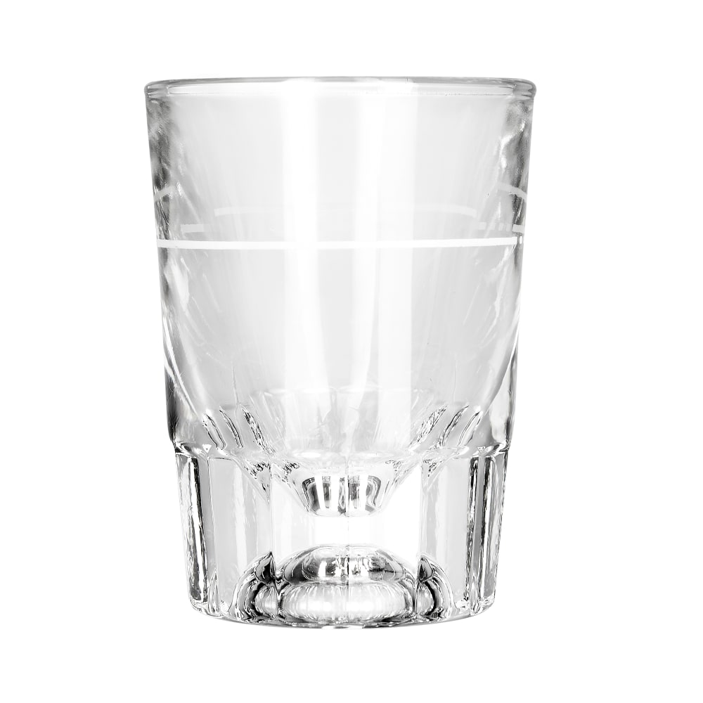 Libbey 5127 S0710 1 1 2 Oz Fluted Whiskey Shot Glass With 3 4 Oz Cap Line
