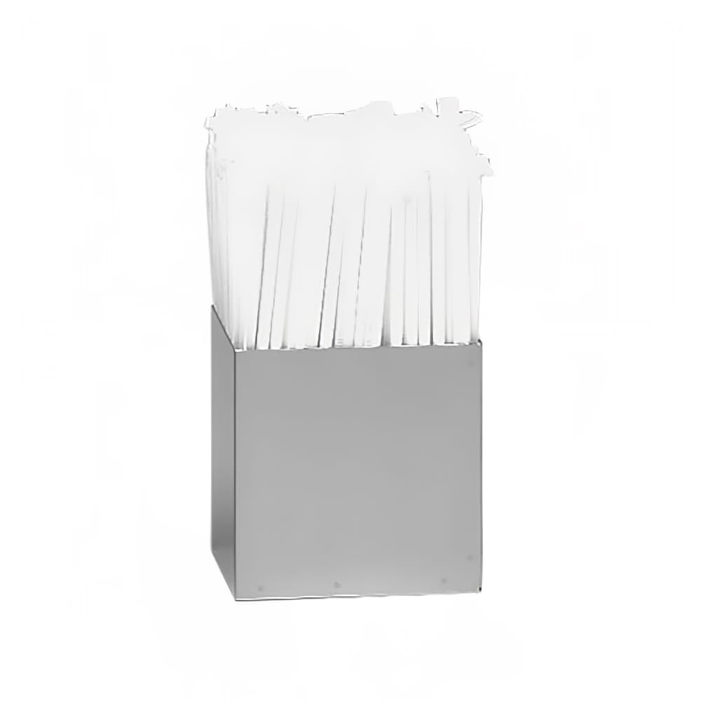 472-SH1 1 Compartment Straw Holder - 4 1/8" x 5" x 5", Clear