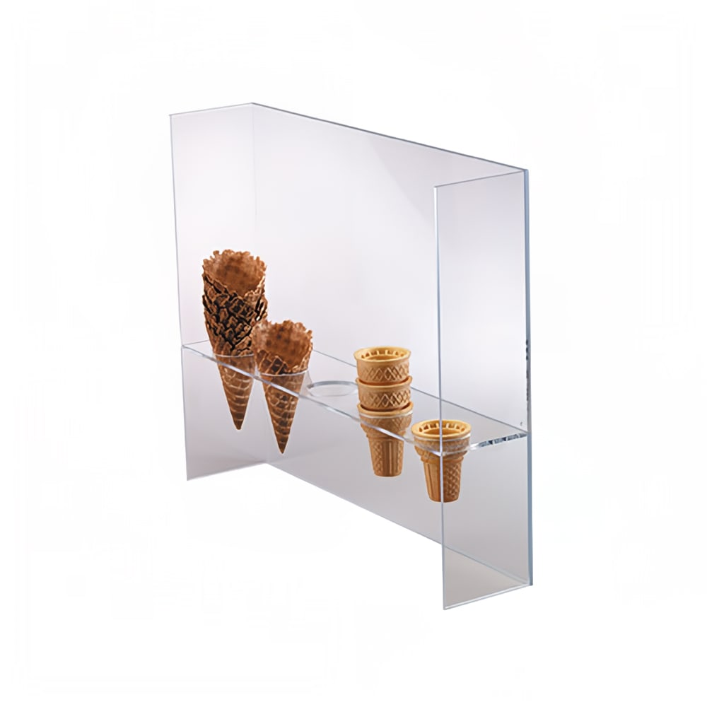 Dispense-Rite CSG-5L 5 Section Ice Cream Cone Holder - Acrylic, Clear