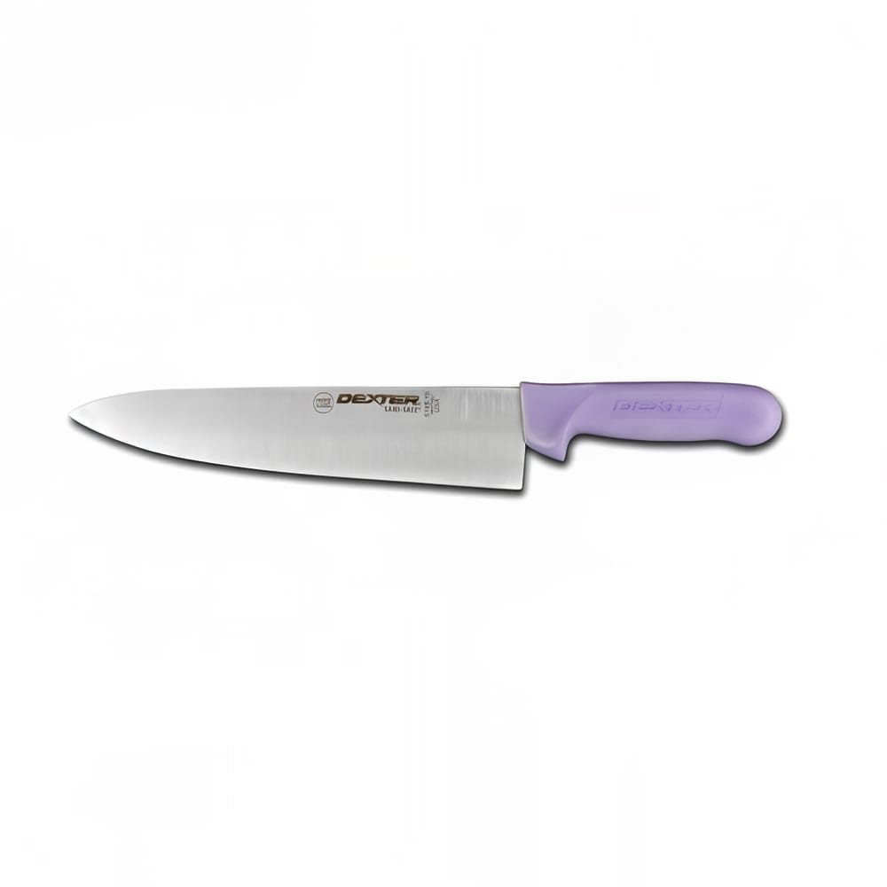 Dexter Russell S145-8P-PCP 12443P SANI-SAFE® 8" Cook's Knife w/ Polypropylene Purple Handle, Carbon Steel